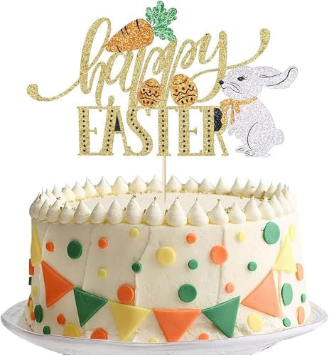 Tortendeko Ostern, Kuchen deko Ostern, Ostern Muffin Deko, Osterkuchen Deko, Cake Topper Ostern, Tortendeko Hase, Osterdekorationen für Geburtstage, Babypartys, Osterpartys (E)