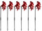 Happyyami 6 Pièces Moulin à Vent Kit De Moulinet Roues à Broches Roues pour Enfants Moulinet Moulinets pour Et Jardin Décor De Moulinet Préscolaire Rotatif Rouge L'animal De Compagnie
