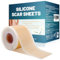 SURFOU Pansement Silicone Cicatrice, 4cm X 300cm Scar Tape Cicatrisant Bande Rouleau, Patch Cicatrisante Pour Cicatrices de Chéloïde et Chirurgie Césarienne