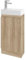 BELOFAY Vanity Unit With Basin | 400mm Bathroom Vanity Units With Basin | Floor Standing Slim Design | Waterproof | 1 Tap Hole Ceramic Bathroom Sink | Including Waste (Denvor Wood Grains)