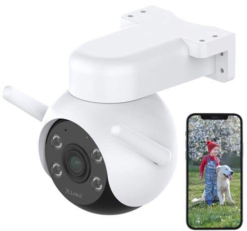 7links Überwachungskamera: WLAN-Pan-Tilt-Outdoorkamera mit 4K-Auflösung, Farb-Nachtsicht, IP66 (Überwachungs-Kamera außen, Überwachung Kamera außen WLAN, Bewegungsmelder)