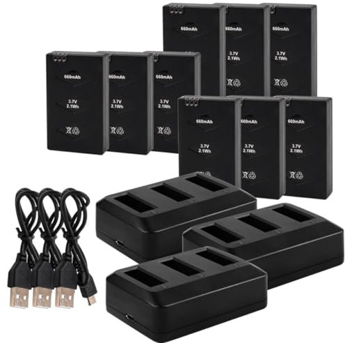 Drone Lithium Battery UAV Remplacement de la Batterie Compatible avec des Drones Parrot Mini 3, 7 V 600mAh 3pcs Drone Lithium