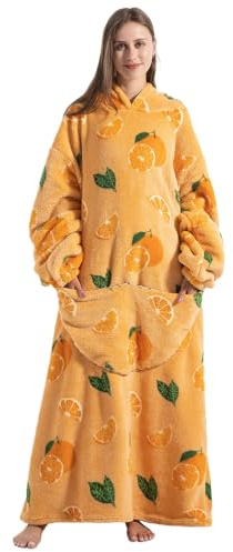 Gegeryozer Ultra Weiche Hoodie Decke mit Ärmeln Warme Flanell Decke zum Anziehen für Zuhause Sofa und Bett, Kuscheldecke mit Kapuze