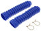 Motorcycle Rubber Front Fork Gaiters Dust Cover Boots 205x42x30mm Blue
