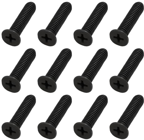 LT Easiyl 40 Viti Per Mandrino A Filettatura Inversa M6x25mm Testa Piatta Nera Per Montaggio Mandrino Trapano