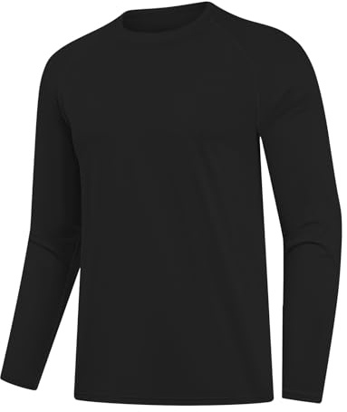 HYCOPROT Herren Langarmshirt T-Shirts Schnelltrocknend Funktionsshirt Laufshirts Longsleeve Atmungsaktiv Langarm Sportshirt Gym Running Herren Laufen Tops Outdoor Workout Shirts Oberteil für Männer