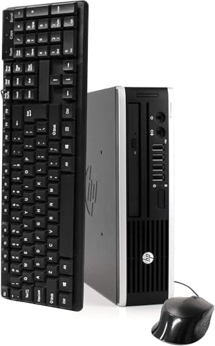 HP Compaq 8300 Elite SFF Desktop Computer PC, Intel Core i5-3470, 8GB RAM, 128GB SSD, WiFi, Bluetooth, US QWERTY Tastatur, Windows 11 Pro (Generalüberholt)