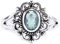 Windalf Mittelalter Ring CISCANDRA h: 1.3 cm Blume mit hellblauem Stein 925 Sterlingsilber (Silber, 62 (19.7))