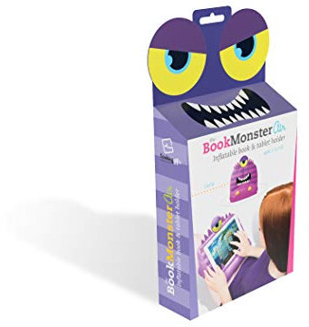 Bookmonster Air Garlie Aufblasbares Lesekissen für Bücher und Tablets, Purpel