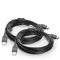 TechMax® Lot de 2 câbles de chargement USB extra longs pour manette de Playstation 3/PS3 Noir 3 m