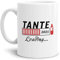 Geschenk-Tasse Du wirst Tante 2025 - Loading/Lade-balken/Schwangerschaft/Baby/Enkel/Nichte/Neffe/Enkelin/Weiss