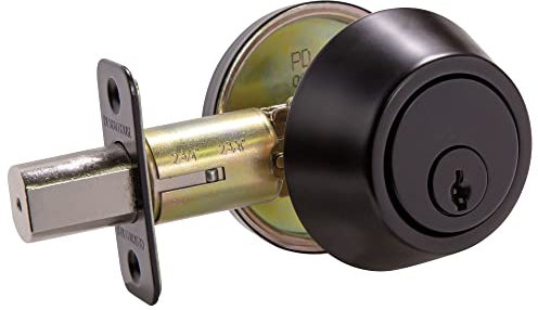Design House Pro Series Single Cylinder Deadbolt, Matte Black