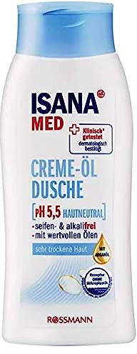 ISANA MED Creme-Öl Dusche - pH 5,5 hautneutral seifen & alkalinfrei - mit wertvollen Ölen - für sehr trockene Haut - 250 ml