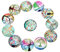 EXCEART 20 Stück Glas Cabochon Baum Muster Runde Glas Cabochon Fliesen Patches Handwerk für DIY Schmuck Machen 18Mm (Gemischte Farbe)