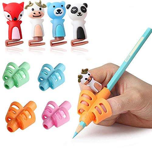 Kids Handwriting Pencil Grips - 8 Pack, School Supplies, Ergonomic Training Pencil Grips for Toddlers to Children