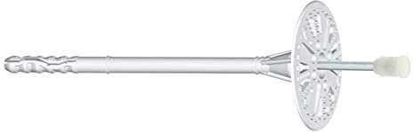 Lot de 200 chevilles à disque, clous en acier / tête thermique 8 x 115 mm