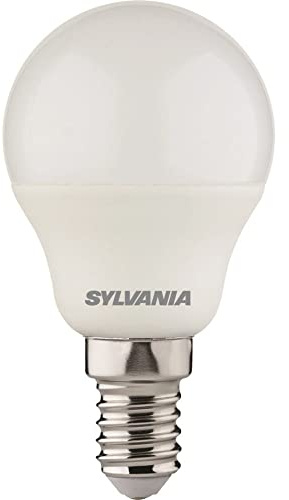 SYLVANIA LED-Lampe, E14 Sockel, 806 Lumen, Homelight (2700 Kelvin), 6.5 Watt Leistung, 15000h Lebensdauer, 40mm Durchmesser, 80mm Länge, Weißer Tropfen Kolben, 1er Pack