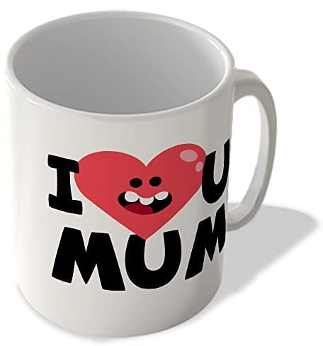 McMug - I Heart U Mum Love Mother - Mug, Ceramic, 11fl.oz.