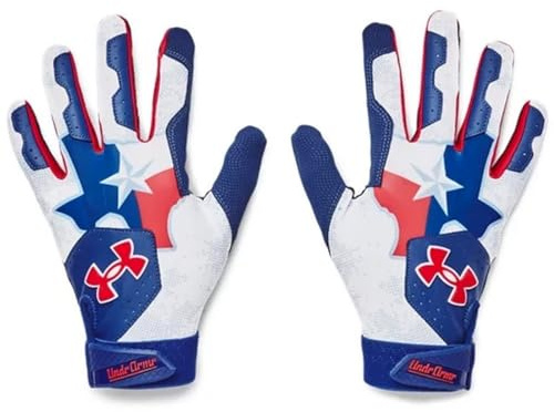 Under Armour Gants de baseball Clean Up Culture pour homme, (400) Bleu roi/blanc/rouge, X-Large