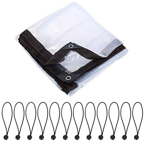 KOSHIFU Lonas Impermeables Transparente Exterior con Ojales 2 x 3 m Lona Impermeable Transparente Adecuado para Plantas Invernadero Jardines Camiones Cenadores