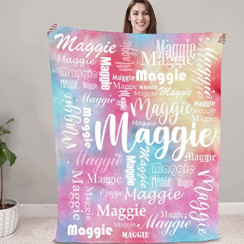 papasgix Personalisierte Decke mit Namen oder Wunschtext extra weiche softe Sofadecke/Wohndecke Kuscheldecke Kinder Personalisiert Geschenke für Geburtstag, Weihnachten