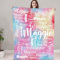 papasgix Personalisierte Decke mit Namen oder Wunschtext extra weiche softe Sofadecke/Wohndecke Kuscheldecke Kinder Personalisiert Geschenke für Geburtstag, Weihnachten