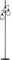 HOMCOM Stehlampe 3-flammige Stehleuchte Retro Dimmbare Lichtstärke Standleuchte mit Tritt-Schalter im Industrie-Design Wohnzimmerlampe Stahl Schwarz 30 x 30 x 170,5 cm