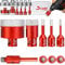 DELPHI Diamant Lochsägen Set M14 5-tlg 6 8 10 35 68 mm mit Adapter für Winkelschleifer und Bohrmaschine zum Bohren in Fliesen Feinsteinzeug Keramik Granit inkl. Aufbewahrungsbox