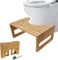 Toilettenhocker Holz, Klappbarer WC Hocker für Erwachsene, Toilettenhocker Erwachsene aus Bambus,Tritthocker Klohocker Anti Verstopfung,Gesunde Sitzhaltung Badezimmer Hocker für Erwachsene und Kinder