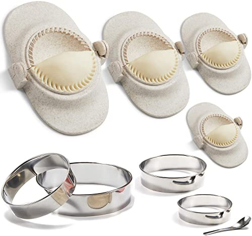 MUMSUNG Empanada Maker Press, 6/4/3/2.6 Extra Large Dumpling Maker Set
