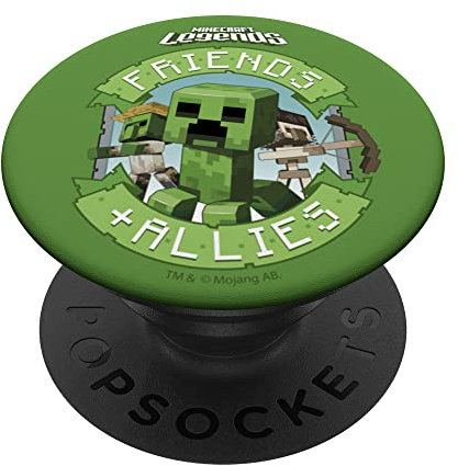 Minecraft Legends Friends & Allies Mobs Portrait PopSockets mit austauschbarem PopGrip