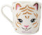 Depesche 12606 TOPModel Fantasy Tiger Bianca con Motivo di Modella, Orecchie di Gatto e Stampa Dorata, Tazza con Manico in Porcellana, capacità di riempimento: Circa 300 ml, Colore
