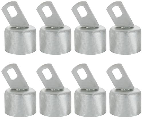 MUXHEL 8 Pcs 1-5/8 Top Rail End, Galvanized Steel Top Rail End, Chain Link Fence Parts Top Rail End for Maintaining Stability and Structural Integrity of The Chain Link Fence