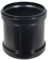 Spares2go 110mm 4 Soil Waste Pipe Double Socket Push Fit Straight Slip Coupler (Black)