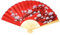 AOKWAWALIY Large Chinese Fan Decor Wall Hanging Paper Fan Chinese Style 50x90CM Decorative Wall Fans