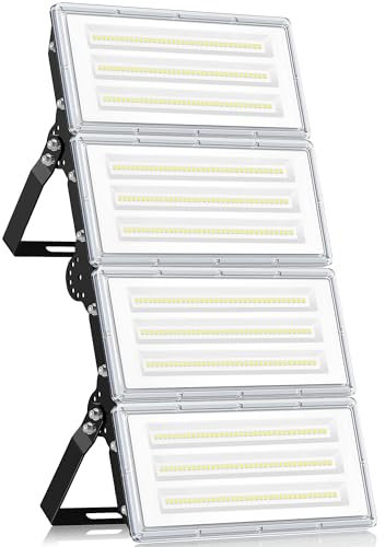 YIQIBRO LED Strahler Außen 400W, 40000LM Superhell Fluter Außen, Aussenstrahler Wasserdicht IP67, 6500K Außenstrahler LED Scheinwerfer mit Trafo 85-265V für Garten, Garage, Fabrik, Sportplatz