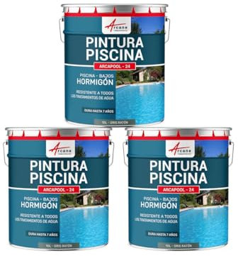 Beton-Poolfarbe - ARCAPOOL Mausgrau - RAL 7005-3 x 10 L