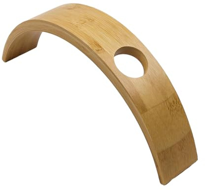 Hsthe Sea Wine Bottle Holder – Bamboo – Contemporary Table Top Wine Bottle Stand – Curved