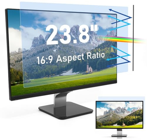 SOPPY 23.8 inch Computer Anti Blue Light Screen Protector for 16:9 Widescreen Display, Anti UV and Blue Light Screen Filter for Samsung/Dell/Lenovo/HP/Acer/ASUS Monitors (23.8,16:9)