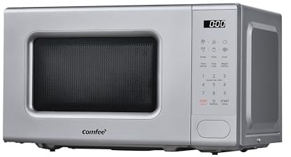 COMFEE' Forno a Microonde Digitale, 700W, 20L, 6 Menù Preimpostati, Express Cook, 11 Livelli di Potenza, Scongelamento, Funzione di Memorizzazione - Grigio - CM-E202CC(GR)