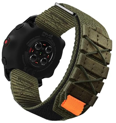 DINGK Armband Kompatibel mit Polar Vantage V3 Band Sport Nylon Uhrenarmband Atmungsaktiv Ausgehöhlt Rugged Einstellbar Ersatzarmband für Polar Vantage V3 Armbänder für Frauen Männer (B)