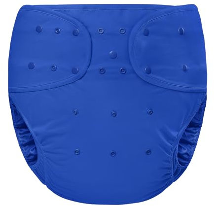 LittleForBig Waschbarer Verstellbarer Wiederverwendbarer Wasserdichter Primärer Komfort Stoffwindel Überhose Bezug für Erwachsene Einheitsgröße Dunkelblau