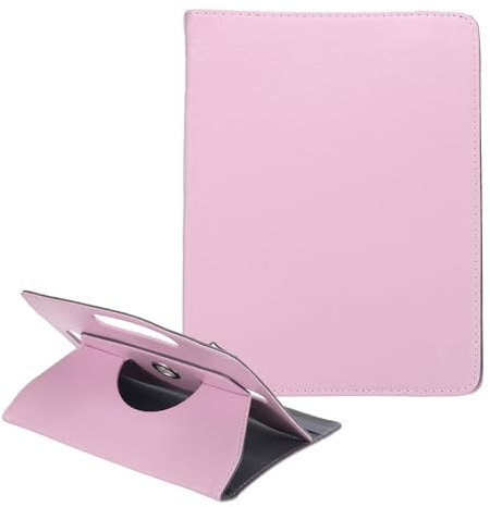 sourcing map Universal 8 Inch Tablet Case, PU Leather 360 Degree Rotatable Protective Cover Case for 8.0-8.7 Inch Tablet, Pink