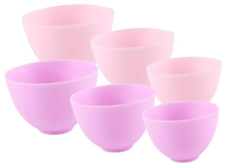 MUSISALY 6St Maskenschale große schüssel große schale Maske fürs Gesicht Make-up-Spatel Haarmaske werkzeug gesichtsschale selber machen Vorbereitungsschale für Kieselgel Rosa