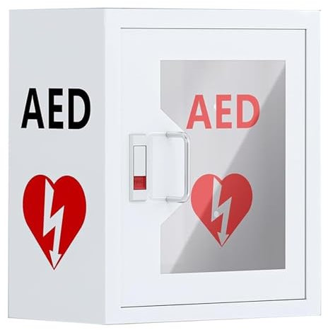 Aed-Defibrillator-Lagerung, Aed-Defibrillatorschrank An der Wand Montierte Transparente Defibrillator Aufbewahrungsbox Mit Schlüssel Für Heimbüro, Krankenpflege, Bus, Öffentliche Plätze, Passt Am