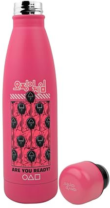 Cinereplicas Squid Game - Squid Game Guard Isolierte 500ml Edelstahl Wasserflasche - Offizielle Lizenz
