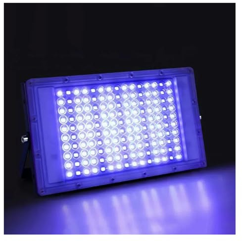 UV-LED-Licht, 300W UV Schwarz Licht 395NM 365NM Glow Party UV Fluter IP66 Wasserdichte Blacklights for Fluoreszierendes Glow Party Stage Decor für UV Gel Nägel und Ultraviolette Aushärtung (395NM Typ