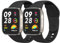 Amzpas 2 Pièces Bracelet pour Xiaomi Redmi Watch 3, Silicone Souple Bracelet Sport de Remplacement pour Redmi Watch 3, Noir+Noir
