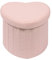 Bonlife Tabouret de Rangement, Pouf Pliable, Coffre de Rangement, pour Salon, Chambre, Dortoir, Charge jusqu'à 150 kg, Rose, 38x38x38 cm