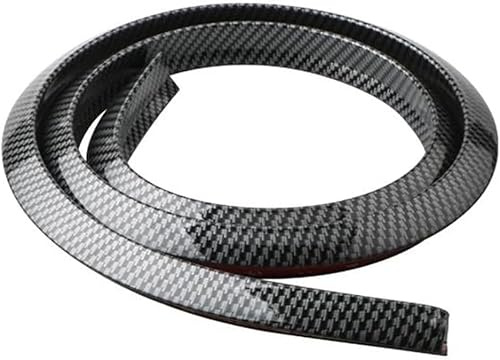 yahabb 1,5m Auto-Kotflügel für VW Touran 5Seats 2006-2015, Kotflügelverbreiterungen Gummi Schutz Streifen Schutz Radlauf Anti Kollision,F-4Pcs Carbon Fiber Black